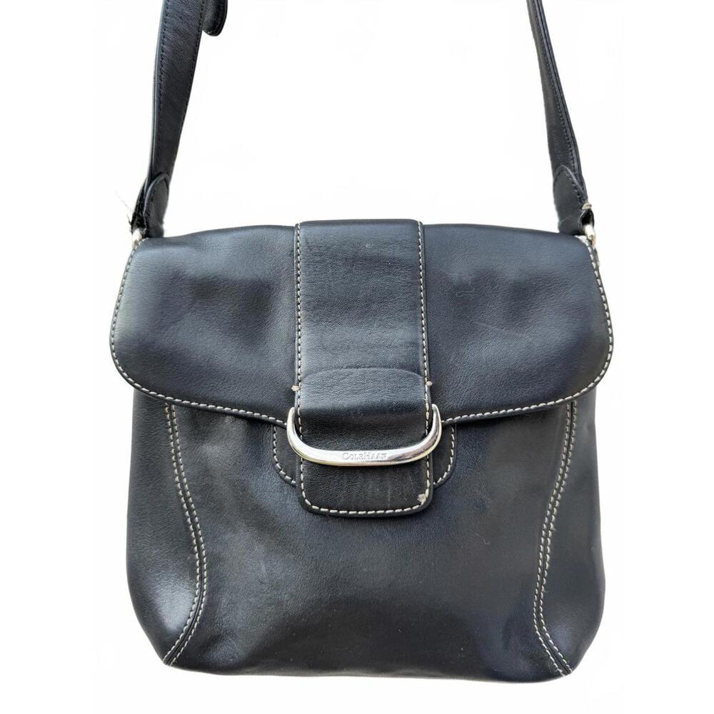 Cole Haan Black Leather Crossbody Shoulder Bag